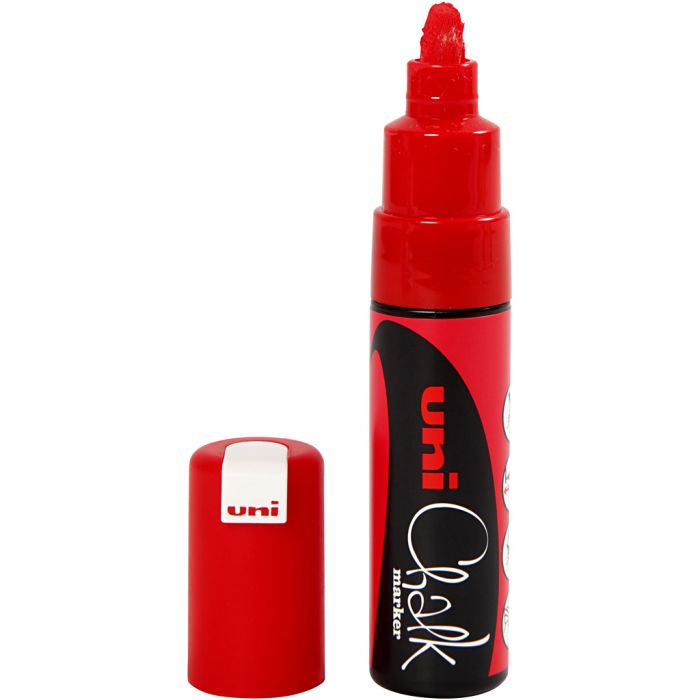 Chalk Pen, line 8 mm, red, 1 pc