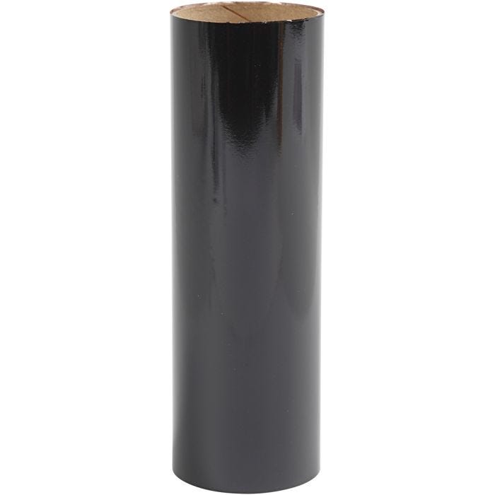 Deco Foil, W: 15,5 cm, thickness 0,02 mm, black, 50 cm/ 1 roll