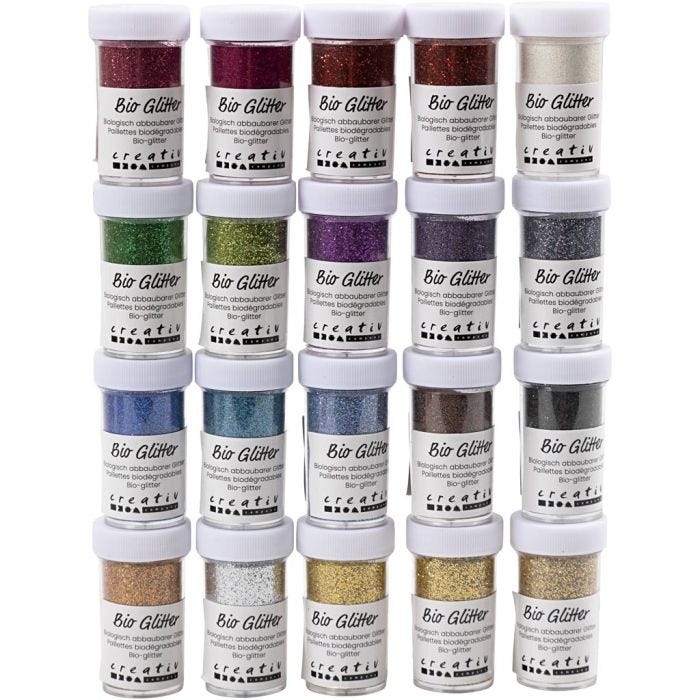 Bio Sparkles, assorted colours, 20x27 ml/ 1 pack