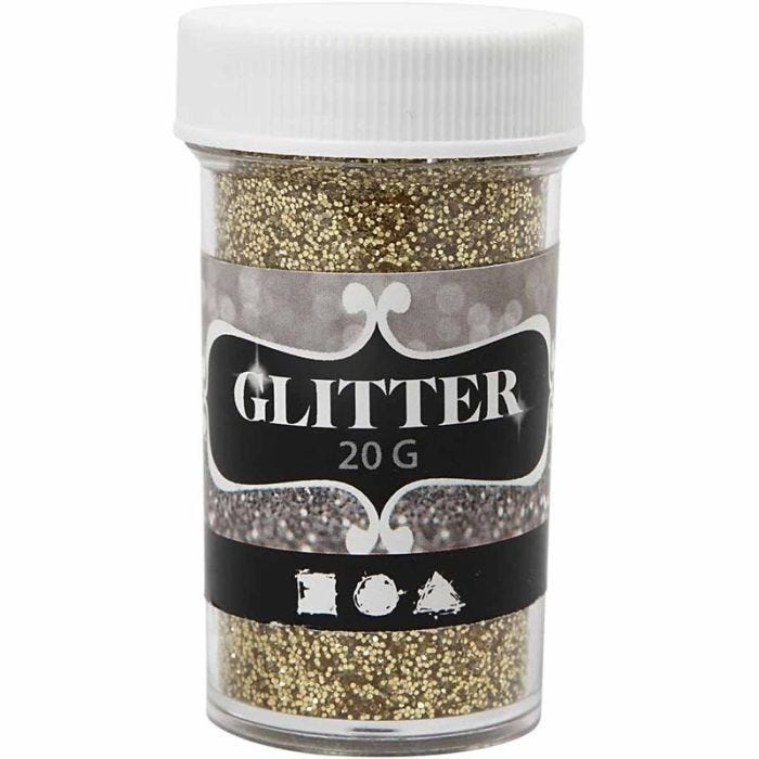 Glitter, gold, 20 g/ 1 tub