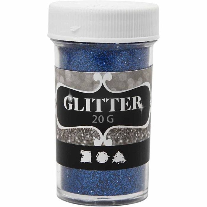Glitter, blue, 20 g/ 1 tub