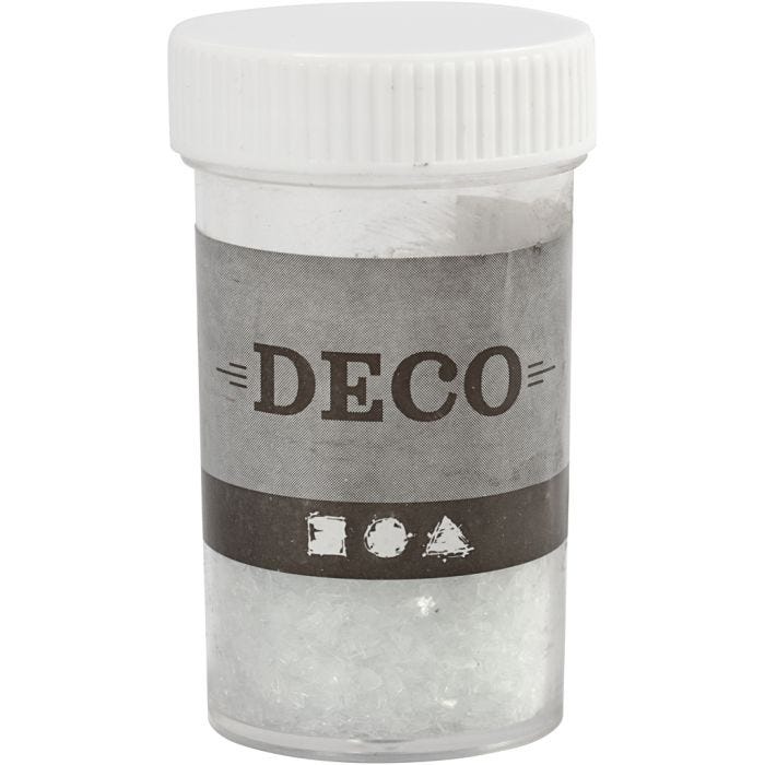 Glitter, size 1-3 mm, transparent, 30 g/ 1 tub