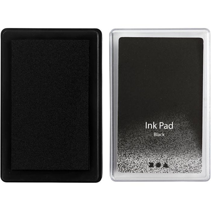 Ink Pad, H: 2 cm, size 9x6 cm, black, 1 pc