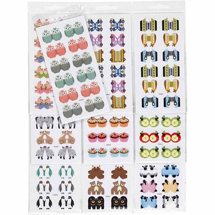 Index Stickers, sheet 7,5x15 cm, 10 pack/ 1 pack