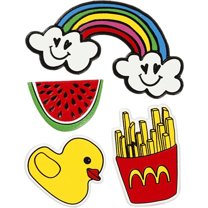 Soft Stickers, Summer Fun, sheet 12,2x17,75 cm, 1 sheet