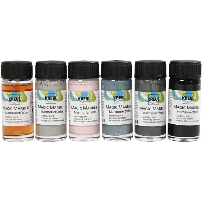 Magic Marble Paint, mute colours, 6x20 ml/ 1 pack