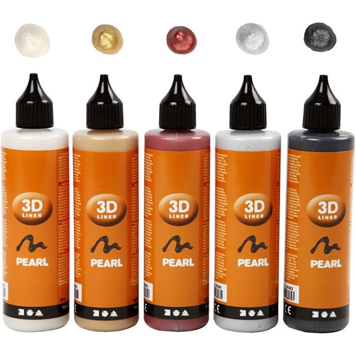 3D Liner, metallic colours, 5x100 ml/ 1 pack