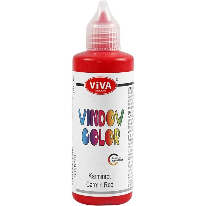 Viva Decor Window Color, carmine red, 90 ml/ 1 bottle