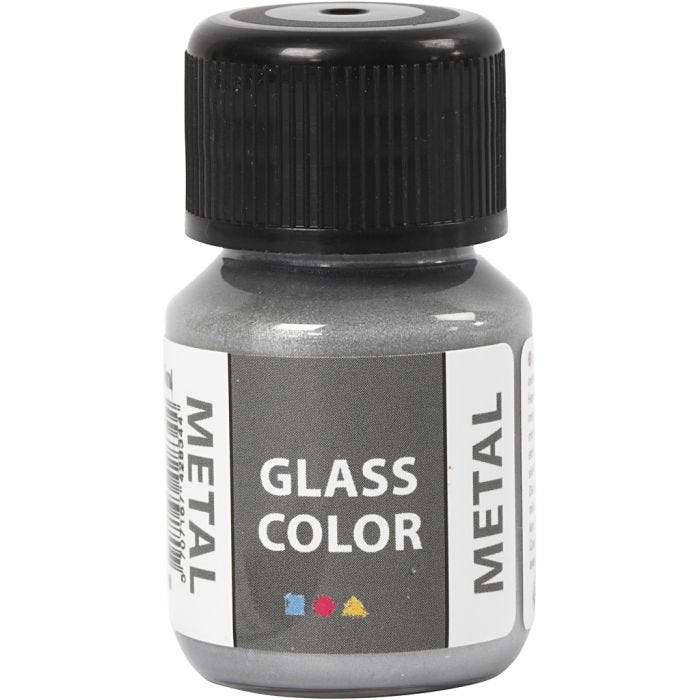 Glass Color Metal, silver, 30 ml/ 1 bottle