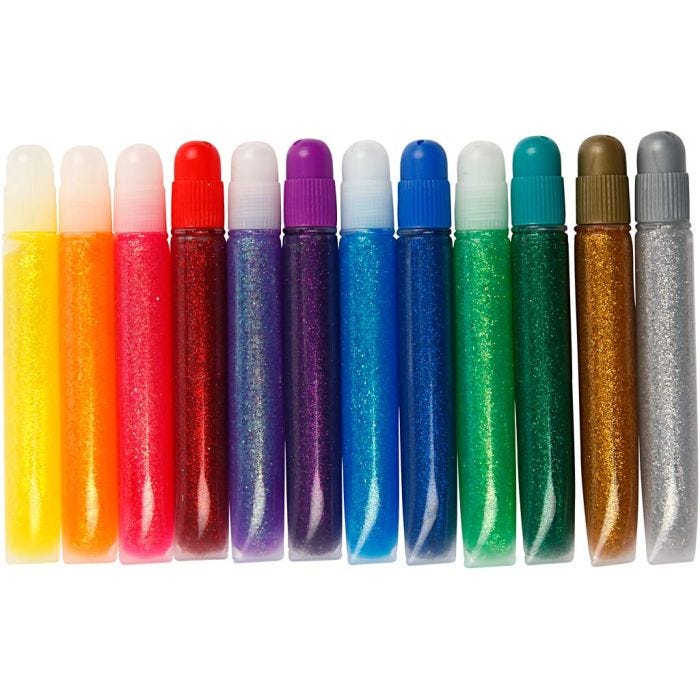 Glitter Glue, 12x10 ml/ 1 pack