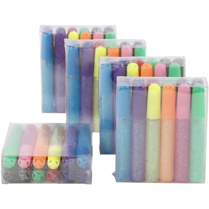 Glitter Glue, 60x10 ml/ 1 pack