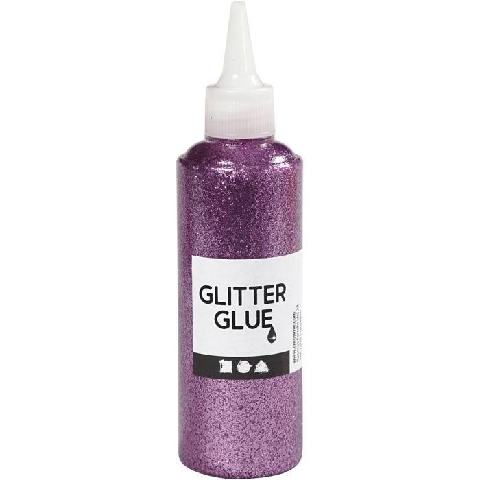 Glitter Glue, purple, 118 ml/ 1 bottle