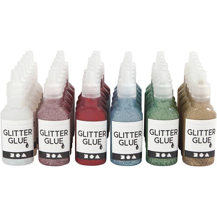 Glitter Glue, 36x25 ml/ 1 pack