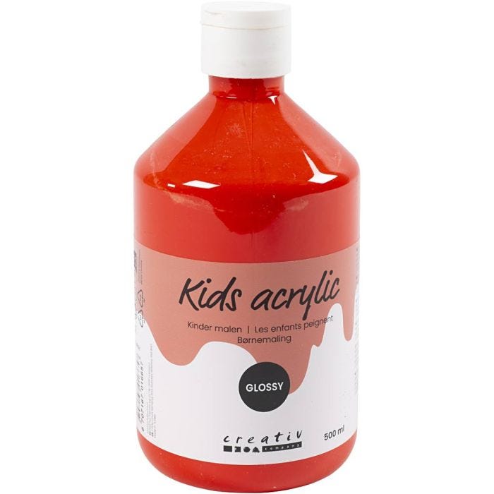 Acrylic Paint Glossy, red, 500 ml/ 1 bottle