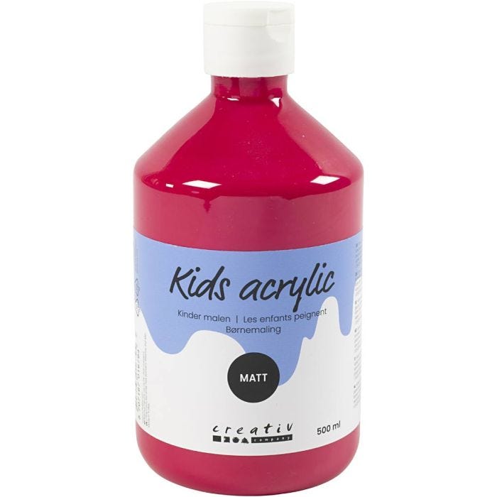 Acrylic Paint Matte, primary red, 500 ml/ 1 bottle
