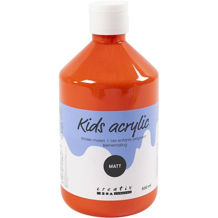 Acrylic Paint Matte, orange, 500 ml/ 1 bottle