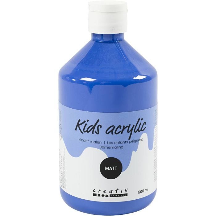 Acrylic Paint Matte, blue, 500ml/ 1 bottle