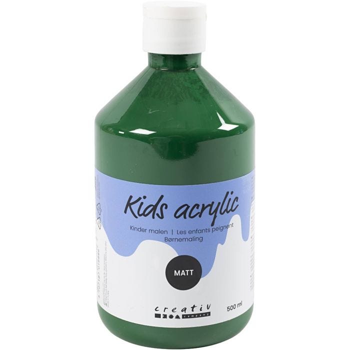 Acrylic Paint Matte, dark green, 500ml/ 1 bottle