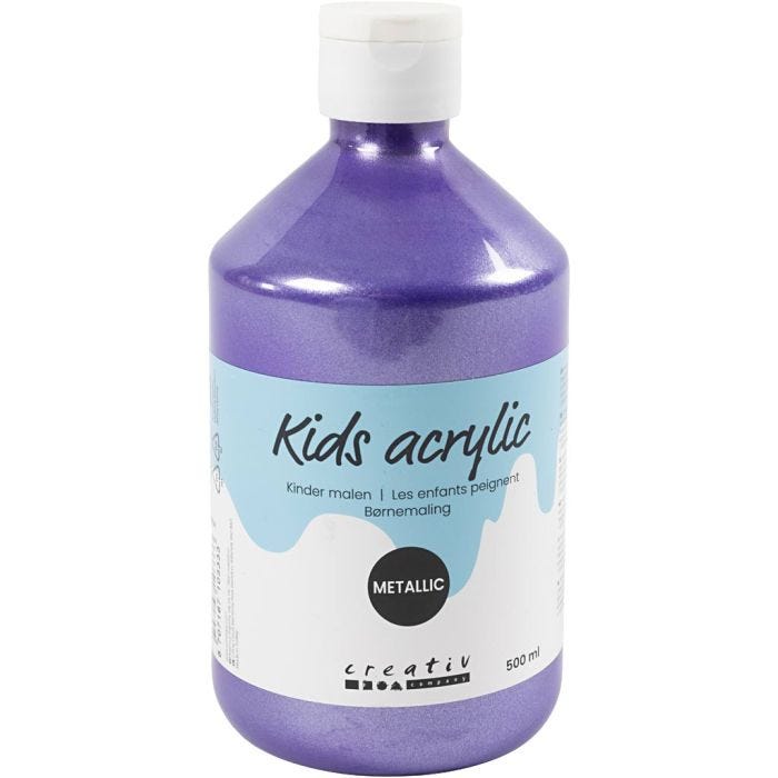 Acrylic Paint Metallic, metallic, violet, 500 ml/ 1 bottle