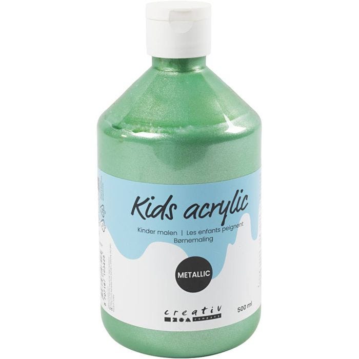 Acrylic Paint Metallic, metallic, light green, 500 ml/ 1 bottle