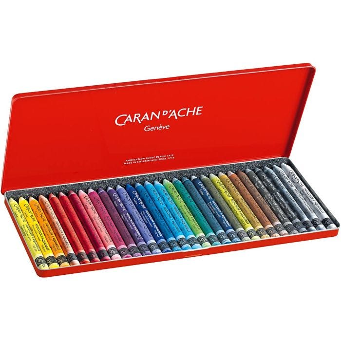CARAN D’ACHE Neocolor II, L: 10 cm, thickness 8,5 mm, assorted colours, 30 pc/ 1 pack