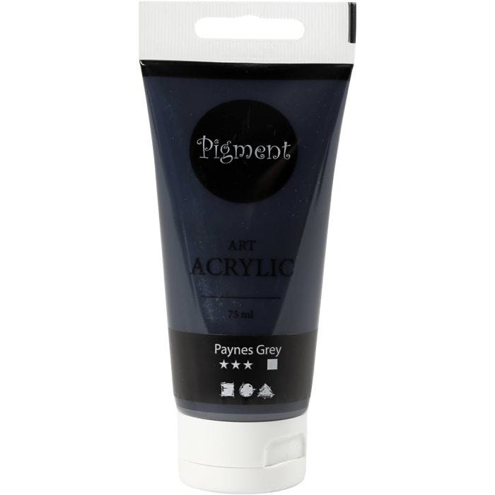 Art Acrylic, semi-glossy, transparent, paynes grey, 75 ml/ 1 bottle
