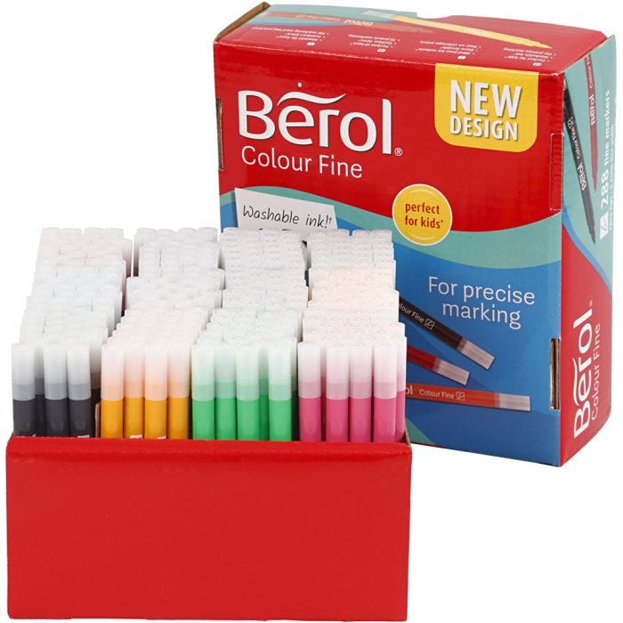 Berol Colourfine, line 0,3-0,7 mm, assorted colours, 288 pc/ 1 pack