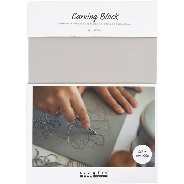 Stamp Block, A4, sheet 21x29,7 cm, light grey, 1 pc
