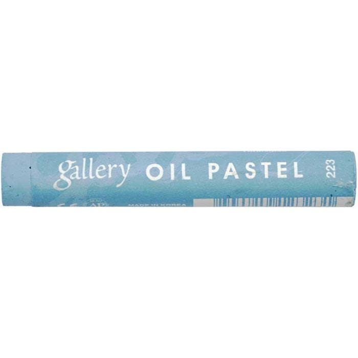 Gallery Oil Pastel Premium, L: 7 cm, thickness 11 mm, turquoise blue (223), 6 pc/ 1 pack