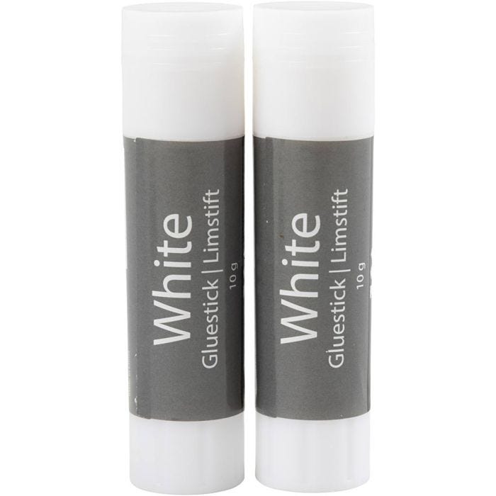 White glue stick, round, 10 g, 2 pc/ 1 pack