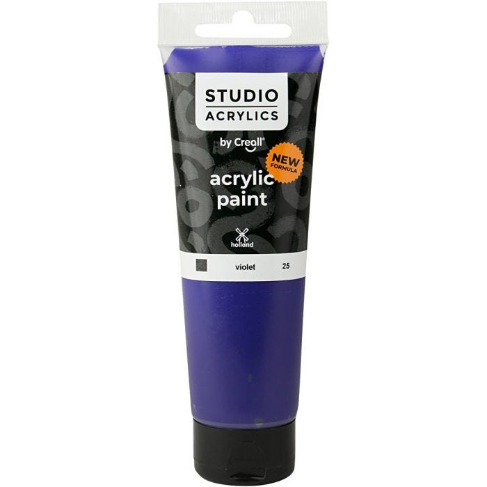 Creall Studio Acrylic Paint, opaque, violet, 120 ml/ 1 bottle