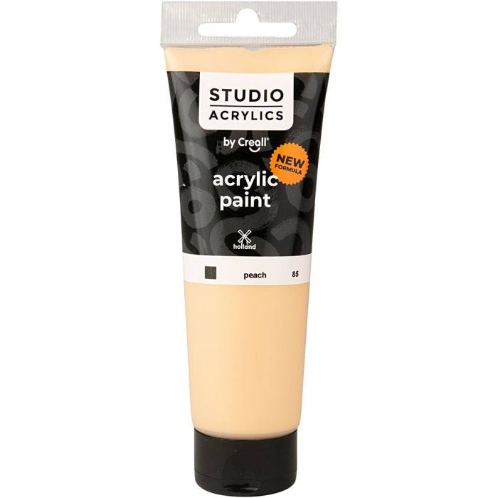 Creall Studio Acrylic Paint, opaque, peach (85), 120 ml/ 1 bottle