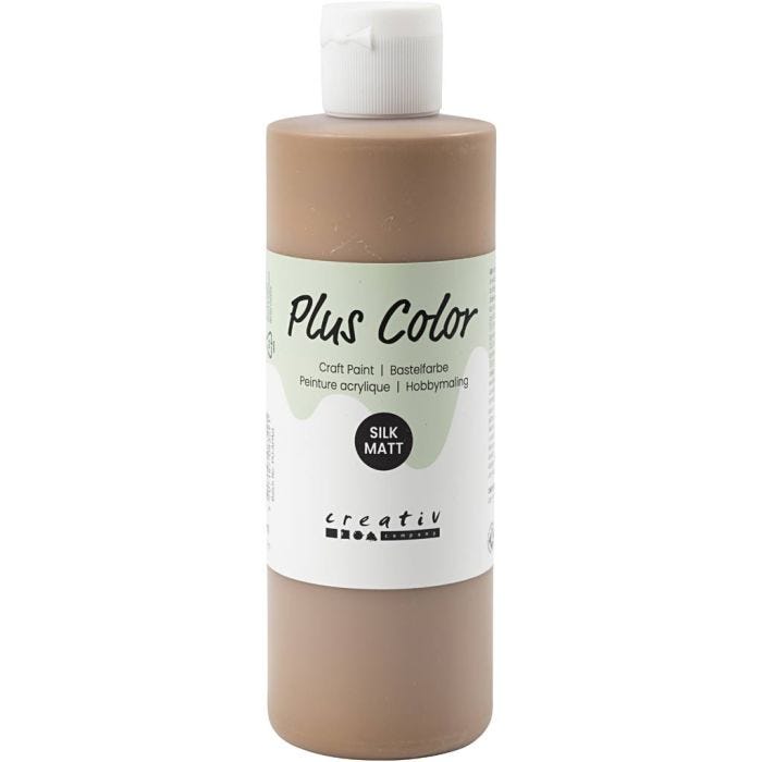 Plus Color Craft Paint, light brown, 250ml/ 1 bottle
