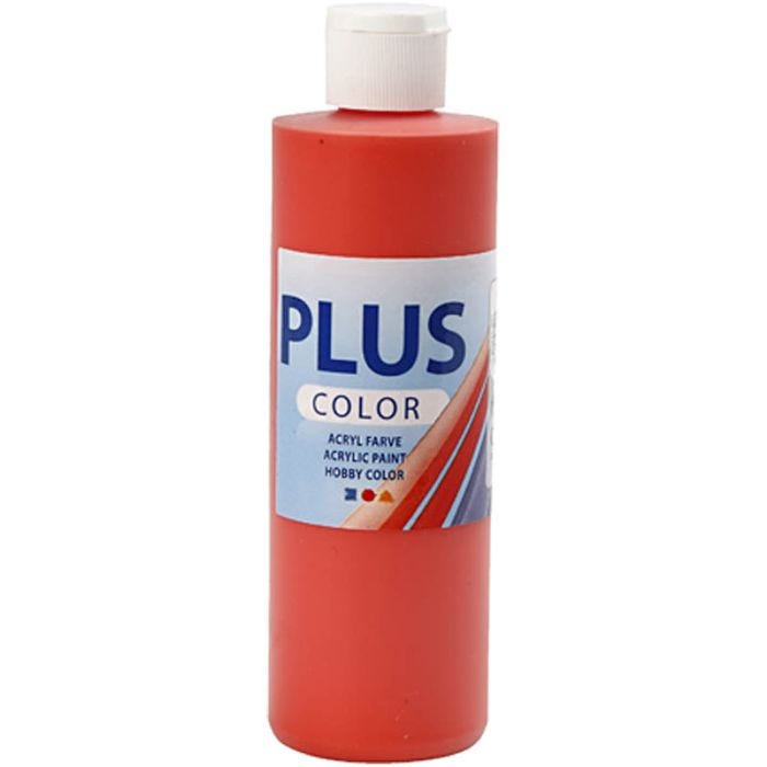 Plus Color Craft Paint, brilliant red, 250ml/ 1 bottle