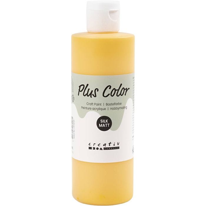 Plus Color Craft Paint, yellow sun, 250 ml/ 1 bottle