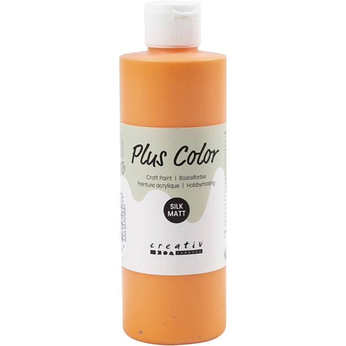 Plus Color Craft Paint, pumpkin, 250 ml/ 1 bottle