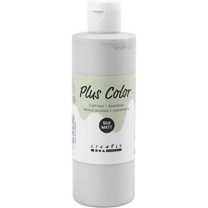 Plus Color Craft Paint, silver, 250 ml/ 1 bottle