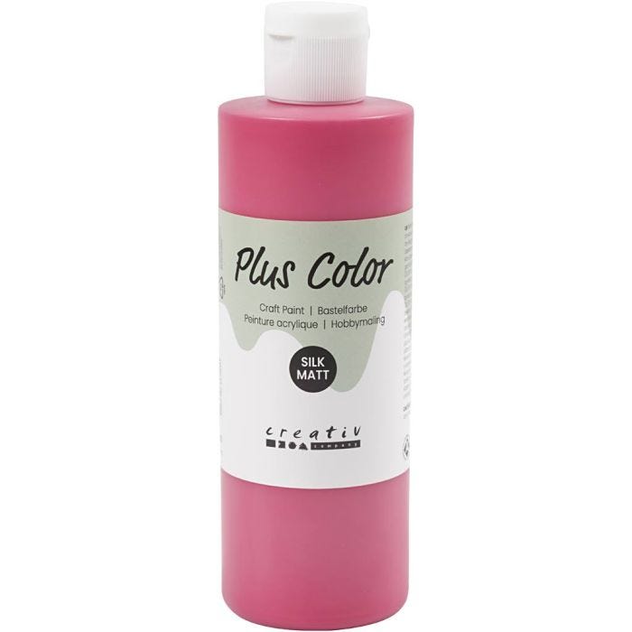 Plus Color Craft Paint, primary red, 250 ml/ 1 bottle