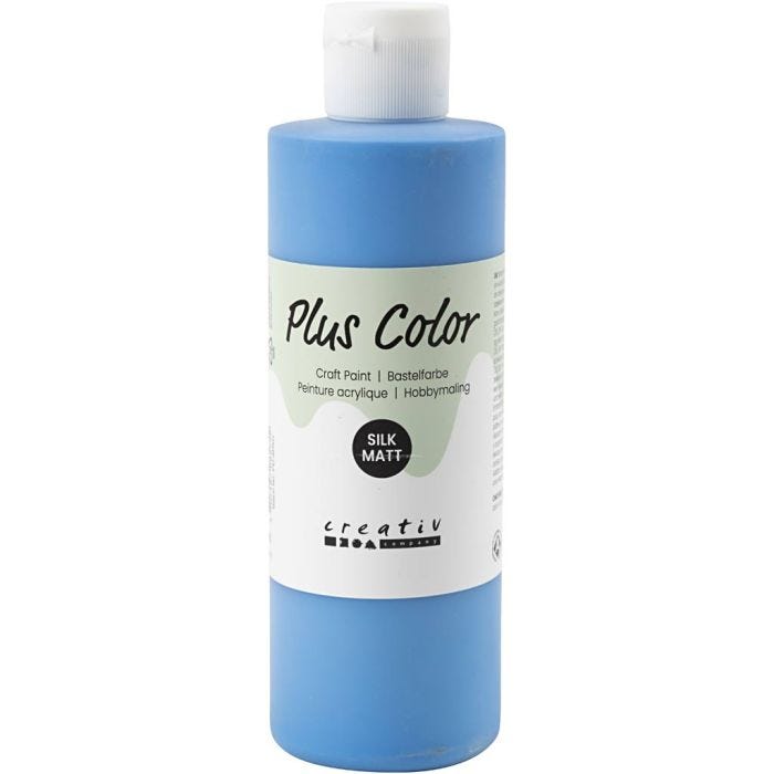 Plus Color Craft Paint, primary blue, 250ml/ 1 bottle