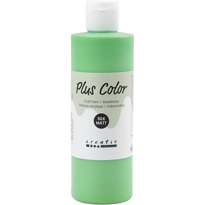 Plus Color Craft Paint, bright green, 250ml/ 1 bottle