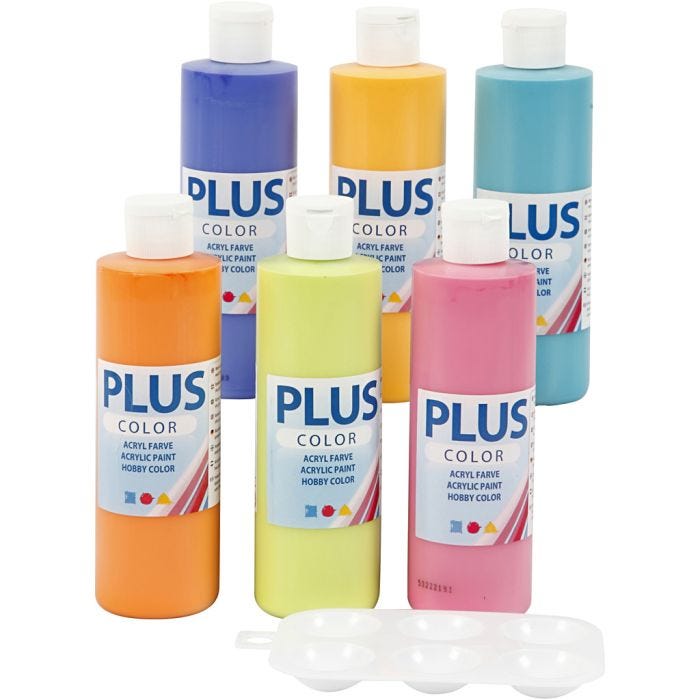 Plus Color Craft Paint, 6x250 ml/ 1 pack