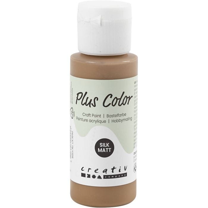 Plus Color Craft Paint, light brown, 60ml/ 1 bottle