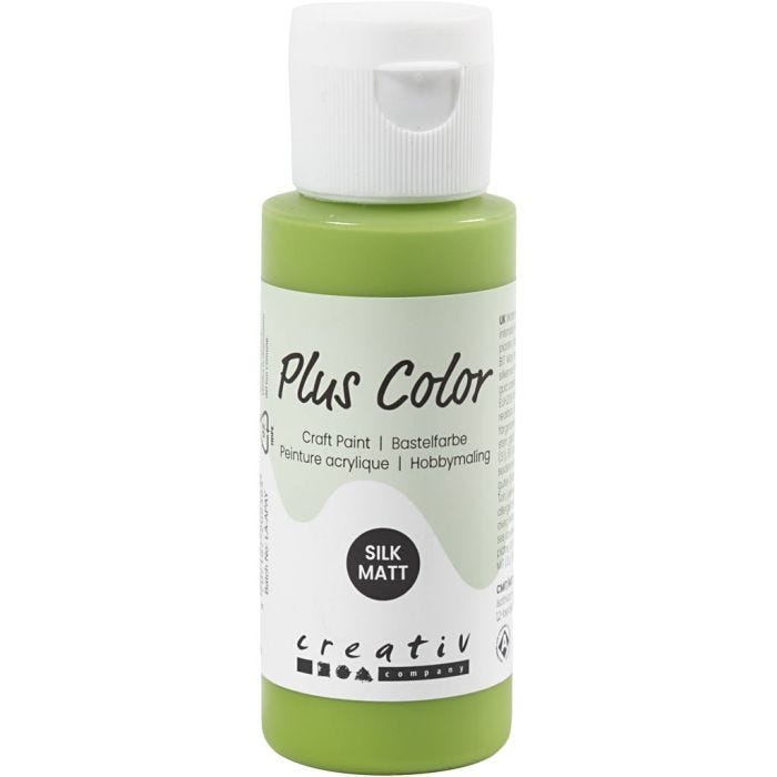 Plus Color Craft Paint, leaf green, 60ml/ 1 bottle