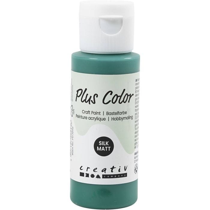 Plus Color Craft Paint, dark green, 60 ml/ 1 bottle