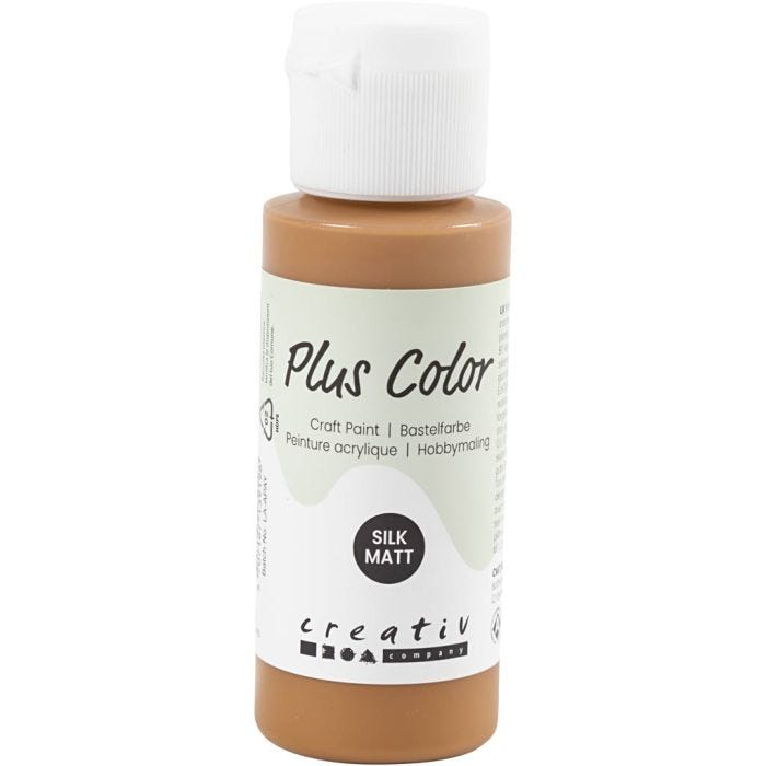 Plus Color Craft Paint, raw sienna, 60 ml/ 1 bottle