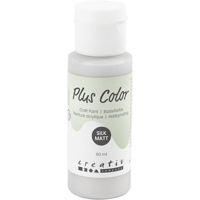 Plus Color Craft Paint, silver, 60ml/ 1 bottle