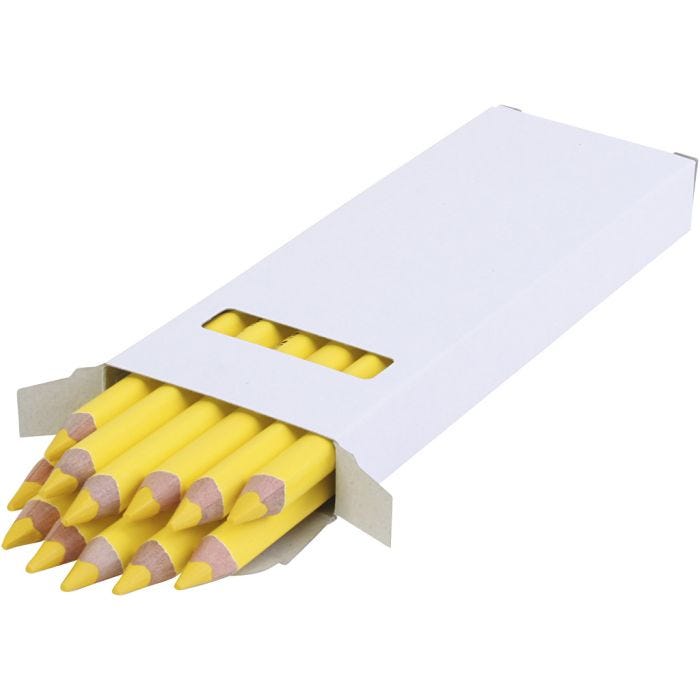 edu Jumbo Coloured Pencils, thickness 10 mm, lead 6,25 mm, light yellow, 12 pc/ 1 pack