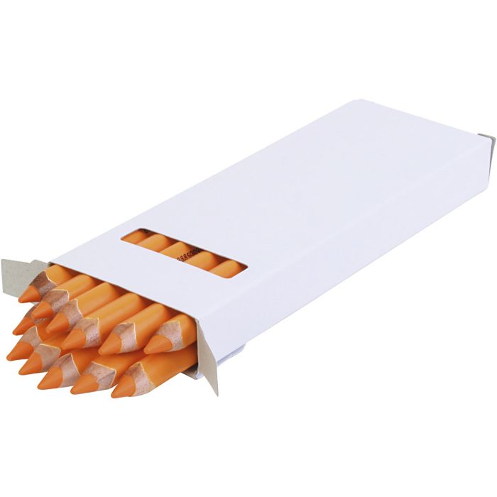 edu Jumbo Coloured Pencils, thickness 10 mm, lead 6,25 mm, orange, 12 pc/ 1 pack