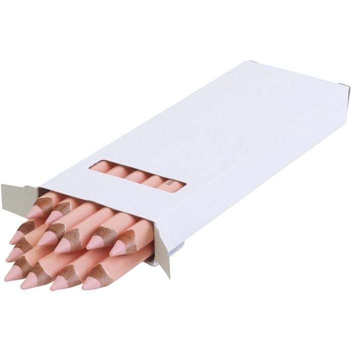 edu Jumbo Coloured Pencils, thickness 10 mm, lead 6,25 mm, light rose, 12 pc/ 1 pack