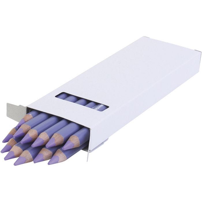 edu Jumbo Coloured Pencils, thickness 10 mm, lead 6,25 mm, light lilac, 12 pc/ 1 pack
